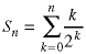 S(n) = sum(k=0->n; k/(2^k))