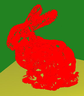 Billboard Representation Bunny Low Error No Lighting