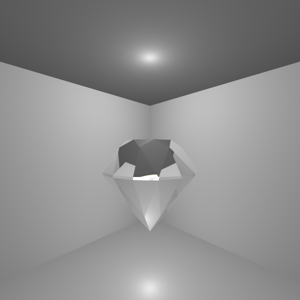 Diamond with total internal 
reflection.