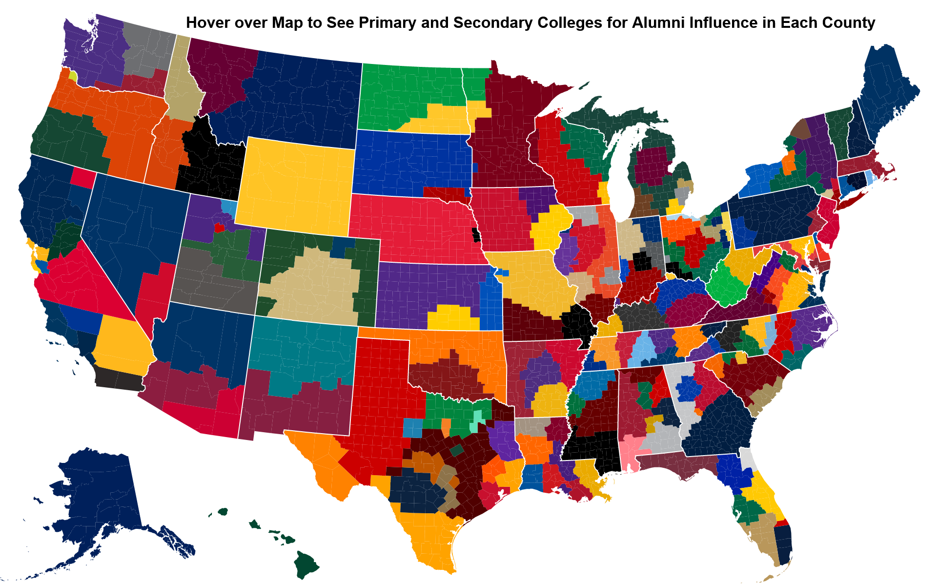 College Influence Maps