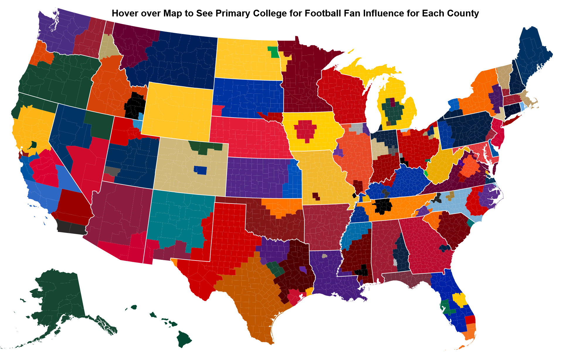 College Influence Maps