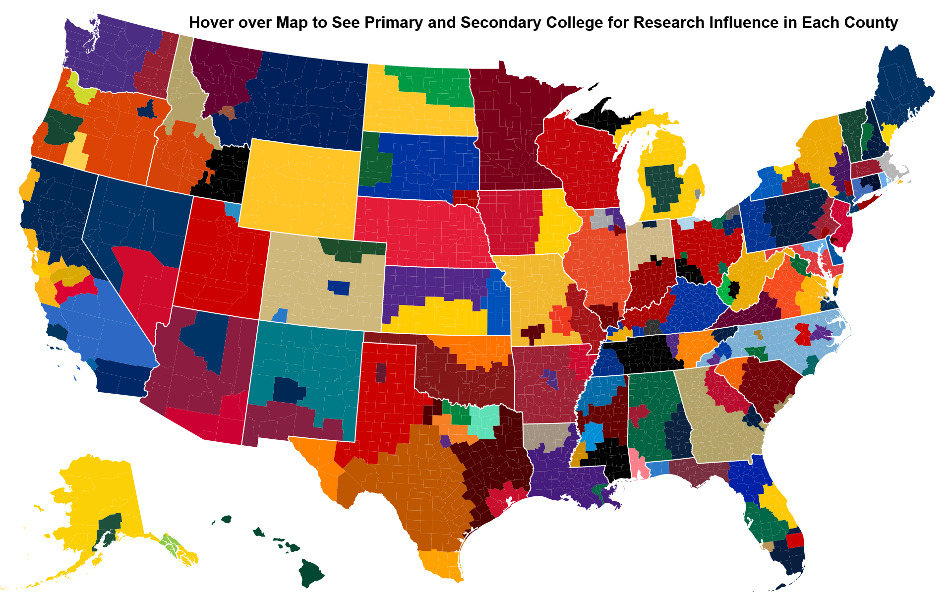 College Influence Maps