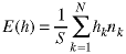 E(h) = sum(k=1->N; h(k)*n(k)) / S