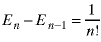 E(n) - E(n-1) = 1/n!