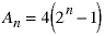 A(n) = 4*(2^n -1)