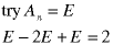 try A(n) = E;  E - 2*E + E = 2