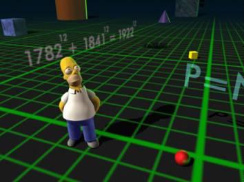 [Homer in 3D with Cool Background]